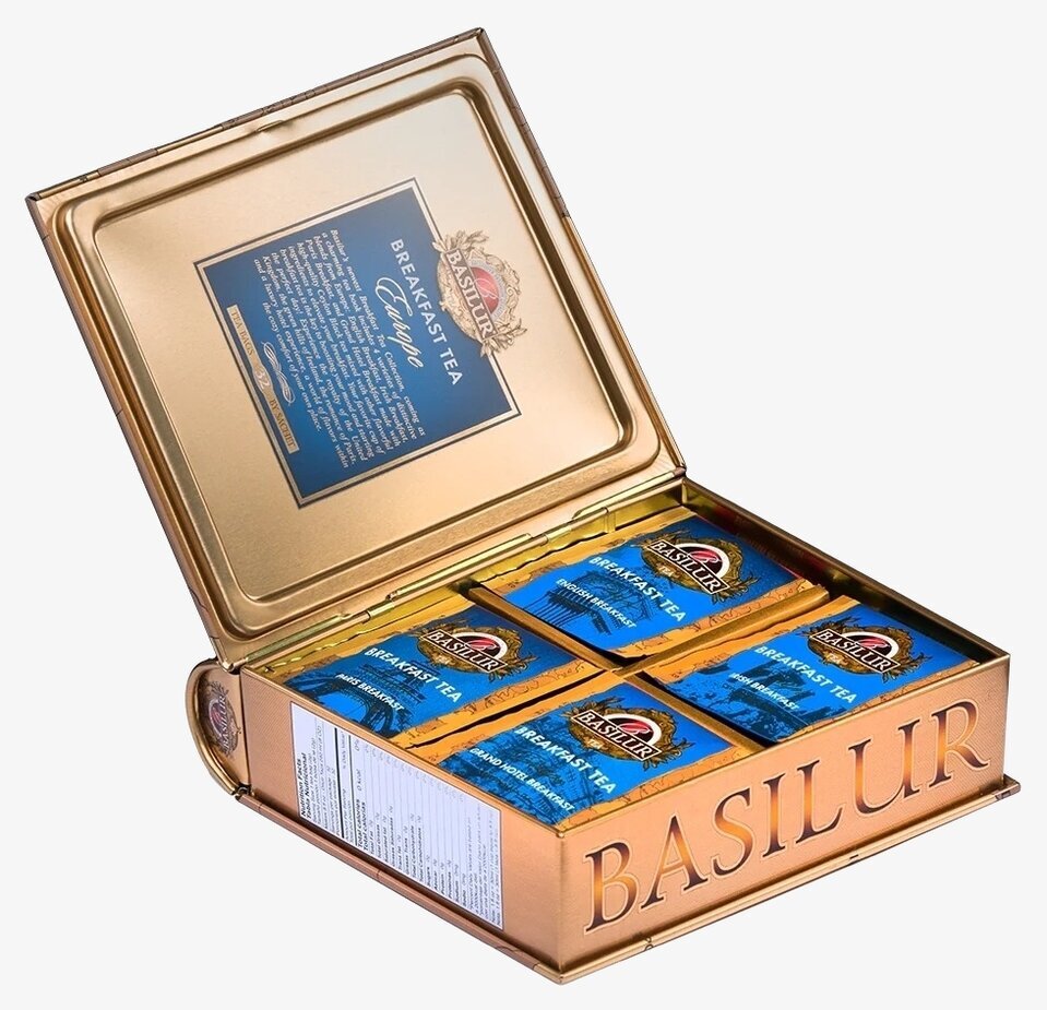 Basilur Breakfast Tea - Europe Plåtburkar Metallburkar