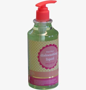 Diskmedel Tropisk från Rice i genomskinlig flaska med pump