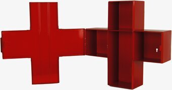 Medicinskåp Kors från House Doctor i röd metall med fack