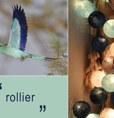 Ljusslinga Rollier 35 från Happy Lights med färgade kulor