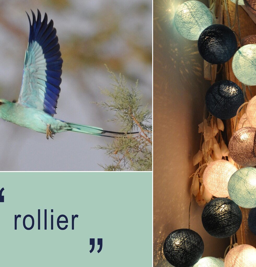 Ljusslinga Rollier 35 från Happy Lights med färgade kulor