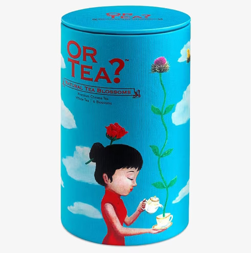 Natural Tea Blossoms Löste 50g från Or Tea i blå cylinder