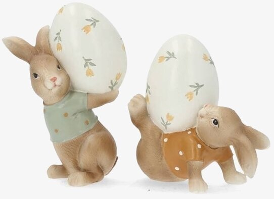 Dekoration Kaniner med Ägg Mix A Lot Decoration för prydnad/dekoration Prydnadskaniner Dekorationskaniner Bunnys dekoration