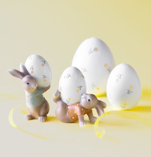Dekoration Kaniner med Ägg Mix A Lot Decoration för prydnad/dekoration Prydnadskaniner Dekorationskaniner Bunnys dekoration