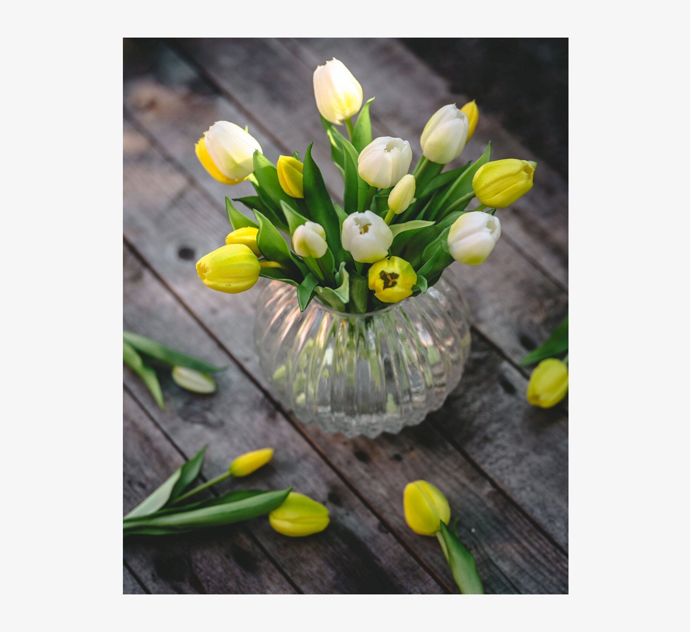 Tulpanbukett Gul A Lot Decoration Konstväxter Konstblommor Plastväxter Plastblommor