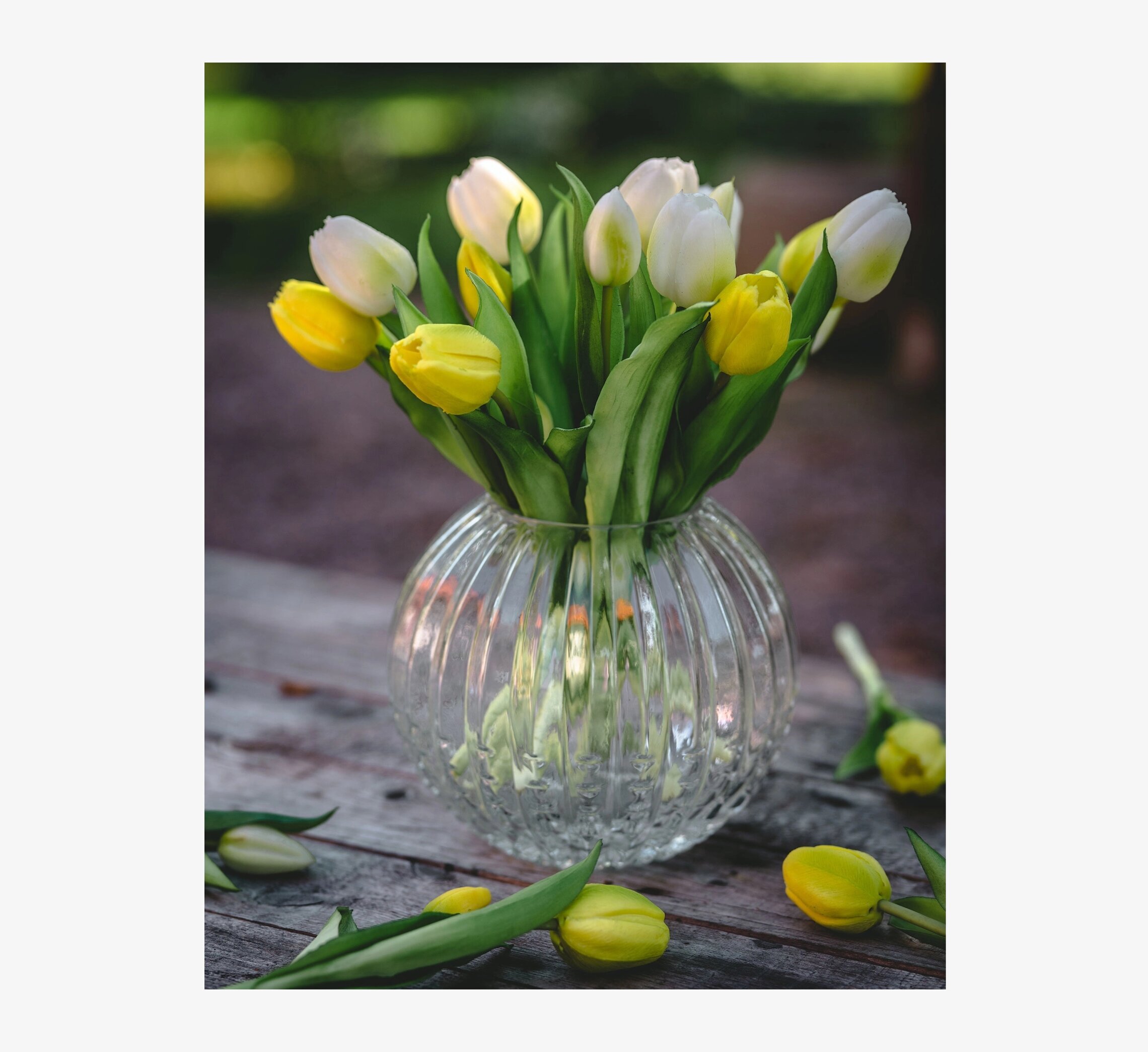 Tulpanbukett Gul A Lot Decoration Konstväxter Konstblommor Plastväxter Plastblommor