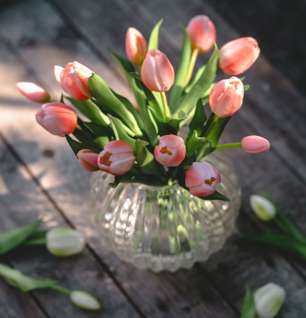 Tulpanbukett Rosa A Lot Decoration Konstväxter Konstblommor Plastväxter Plastblommor