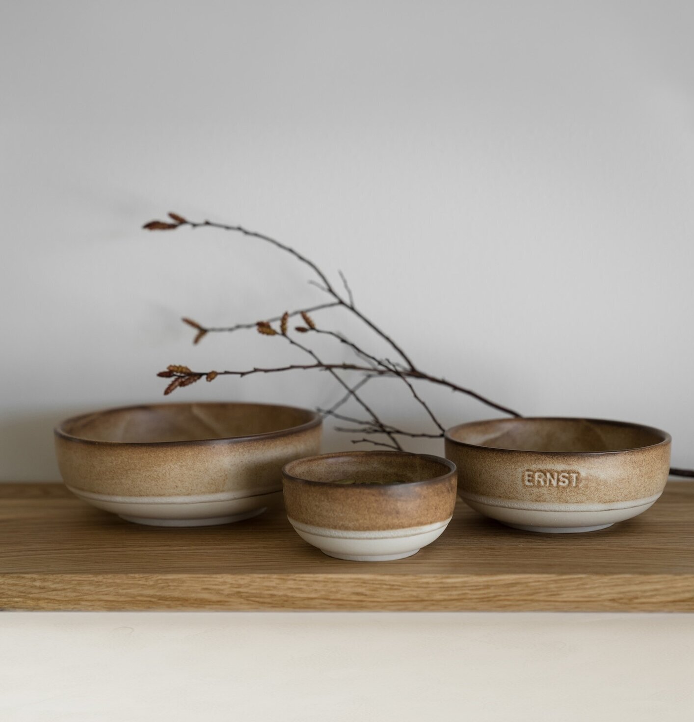 Skål Ernst Brun/Natur Ø14cm Skålar att äta ur tilltugg Såskannor/Vispskål servering Matlådor Förvaring av lunch/mat Lunchboxar