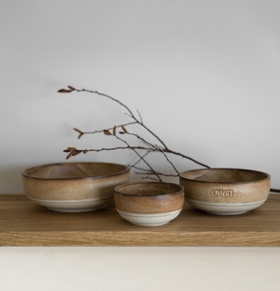 Skål Ernst Brun/Natur Ø14cm Skålar att äta ur tilltugg Såskannor/Vispskål servering Matlådor Förvaring av lunch/mat Lunchboxar