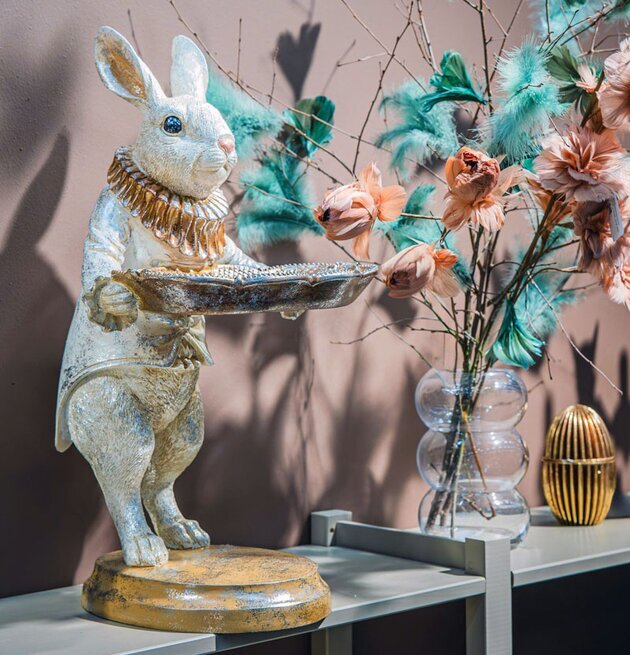 Kanin Med Fat 60cm A Lot Decoration Kaniner för prydnad/dekoration Prydnadskaniner Dekorationskaniner Bunnys dekoration