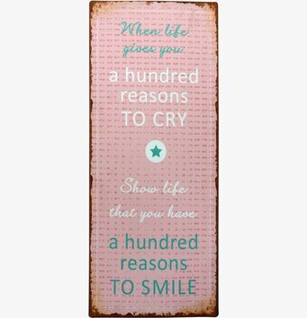 Plåtskylt When Life Gives från IB Laursen i vintage stil