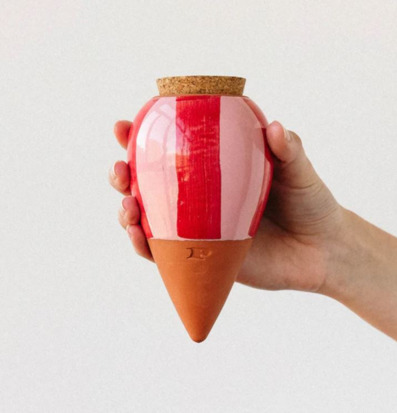 Bevattning Olla Röd/Rosa Pepin Självbevattnare Självbevattning Bevattningsglas Droppvattnare Droppbevattnare Droppbevattning