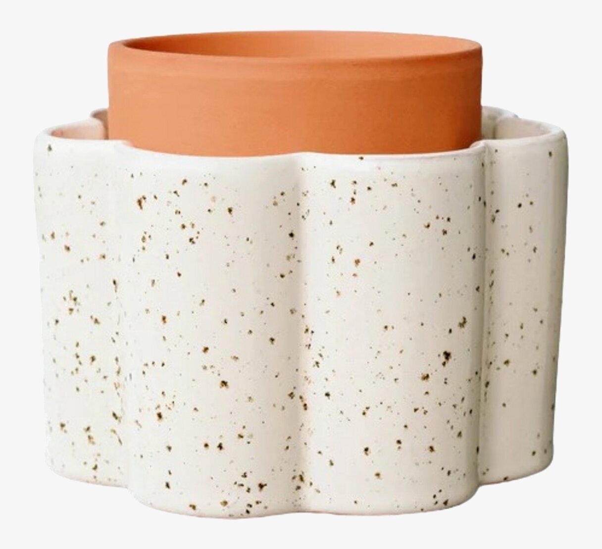 Självvattnande Kruka Offwhite Pepin Krukor Örtkrukor Glaskrukor Självbevattnare Självbevattning Bevattningsglas Droppvattnare Droppbevattnare Droppbevattning