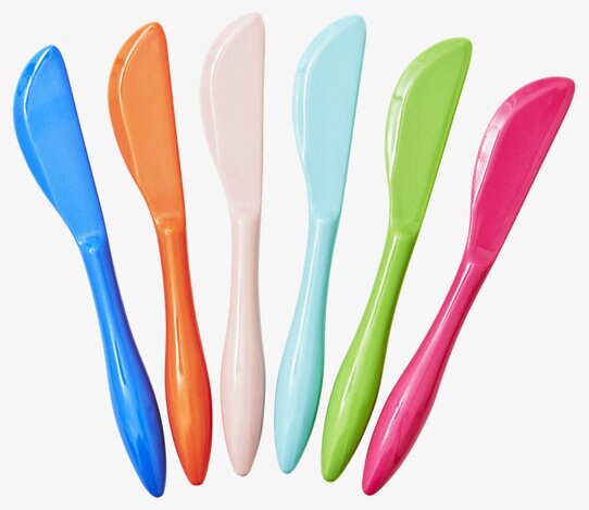 Melamin Smörkniv från Rice i sex färgglada varianter