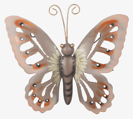 Fjäril Vägg Hamrad Plåt Stor Different Design