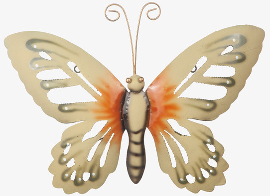 Fjäril Vägg Hamrad Plåt Stor Different Design