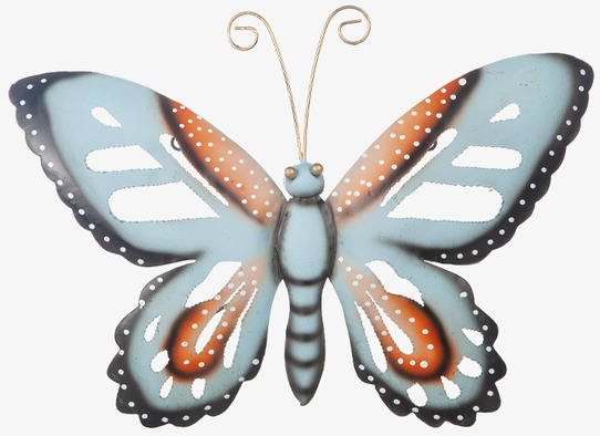 Fjäril Vägg Hamrad Plåt Stor Different Design