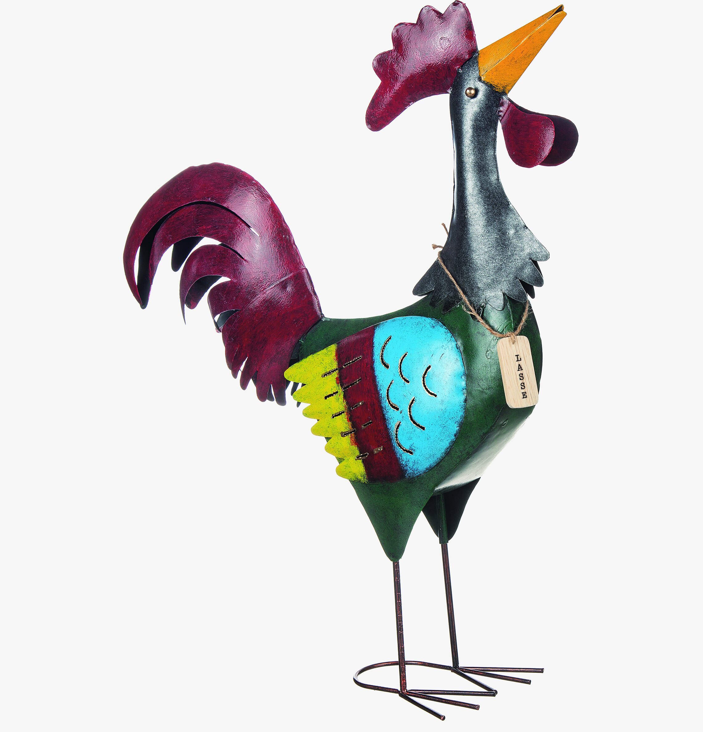 Tupp Hebbe & Lasse Hamrad Plåt 60cm Different Design Fåglar för prydnad/dekoration Prydnadsfåglar Dekorationsfåglar Övrig inredning