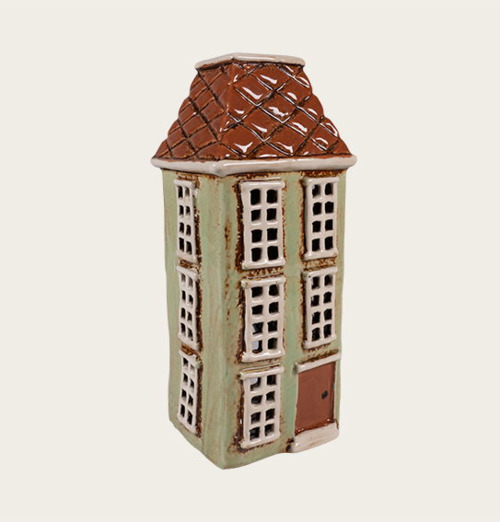 Ljuslykta Hus Grön Det Gamle Apotek Lyktor Endless Light Ljuslyktor