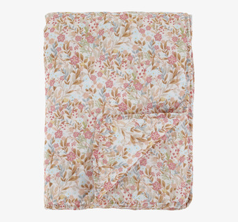 Boutique Pläd Blommor Rosa/Blå Chic Antique Täcken, filtar, plädar och överkast Filtar Plädar Överkast