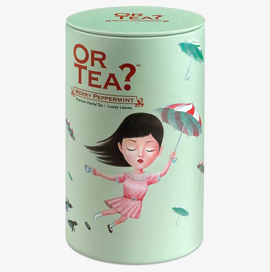 Merry Peppermint Löste 100g från Or Tea i mintgrön behållare