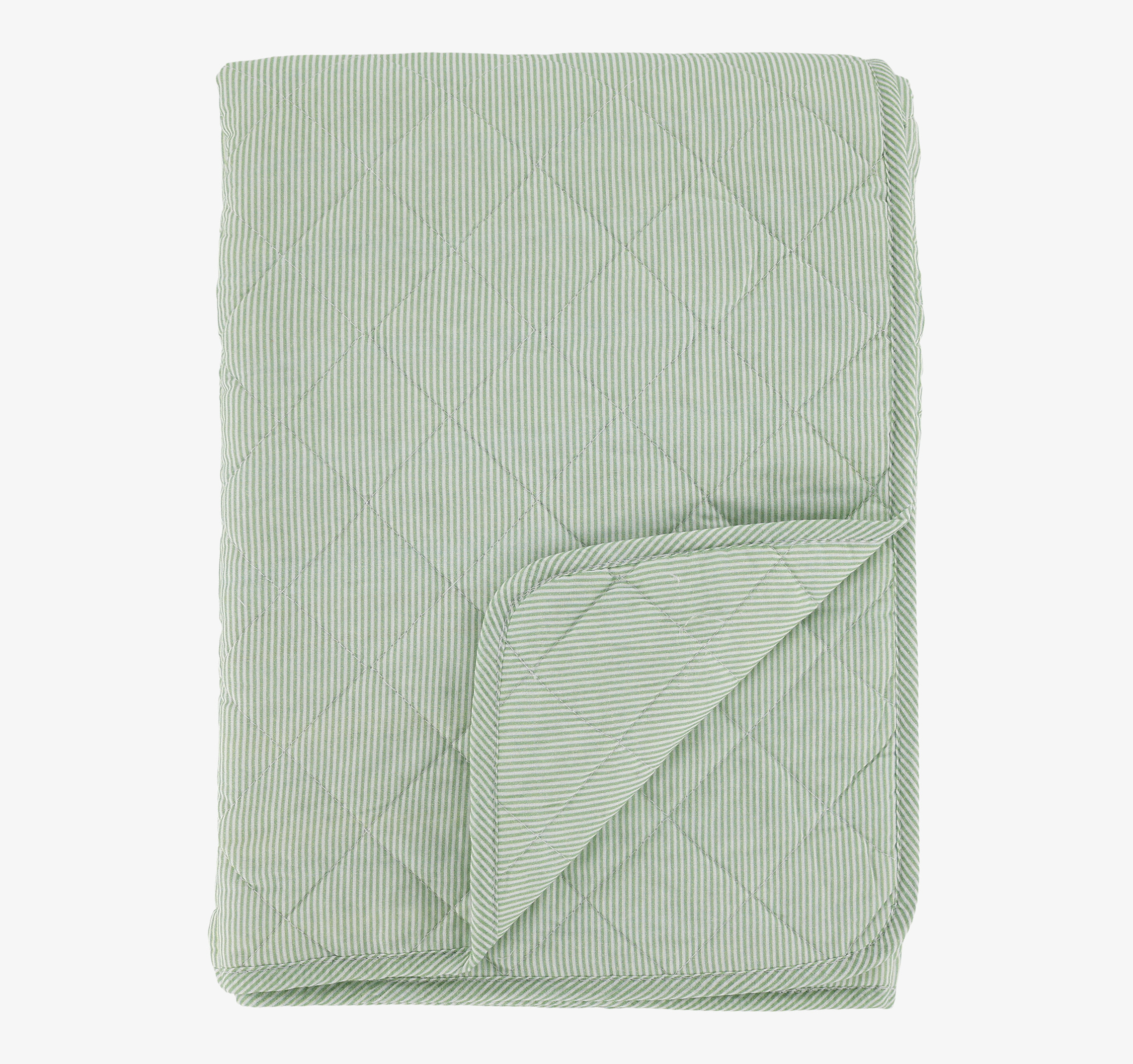 Boutique Pläd Grön/Vit Chic Antique Täcken, filtar, plädar och överkast Filtar Plädar Överkast