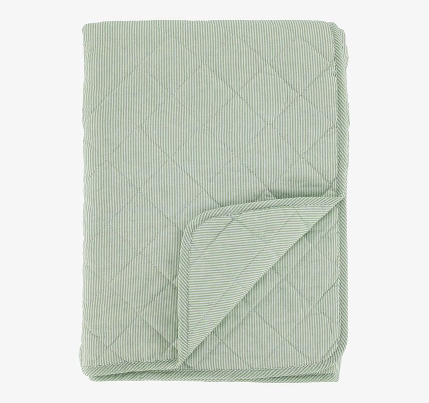 Boutique Pläd Grön/Vit Chic Antique Täcken, filtar, plädar och överkast Filtar Plädar Överkast