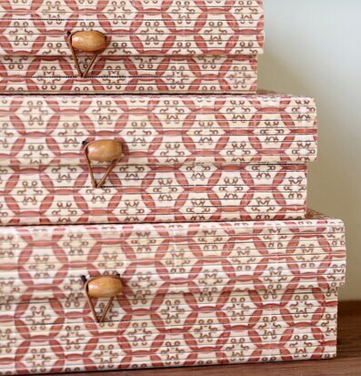 Foto: Dekorativa förvaringsaskar i coral blush set/3