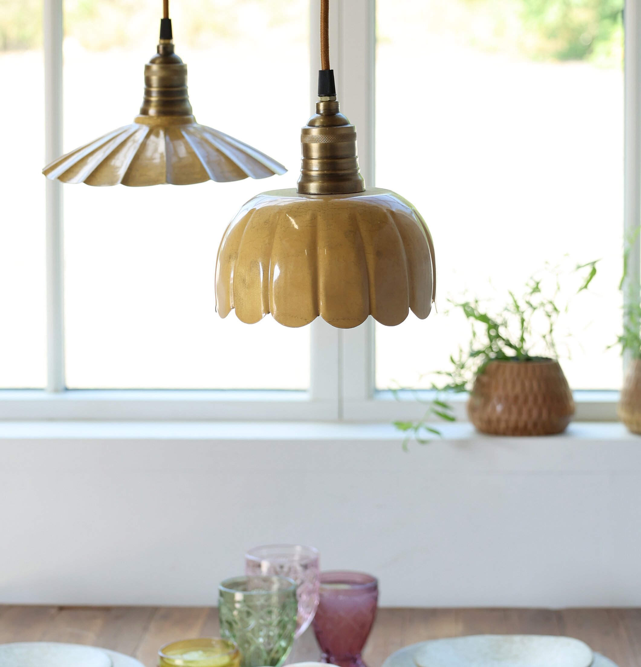 Fönsterlampa Lunel Mellow Taklampa Chic Antique Lampor Taklampor Golvlampor Bordslampor LED-lampor Ledlampor Fönsterlampor Ljusslingor för dekoration