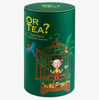 Or Tea TropiCoco Löste 100g med tropisk illustration