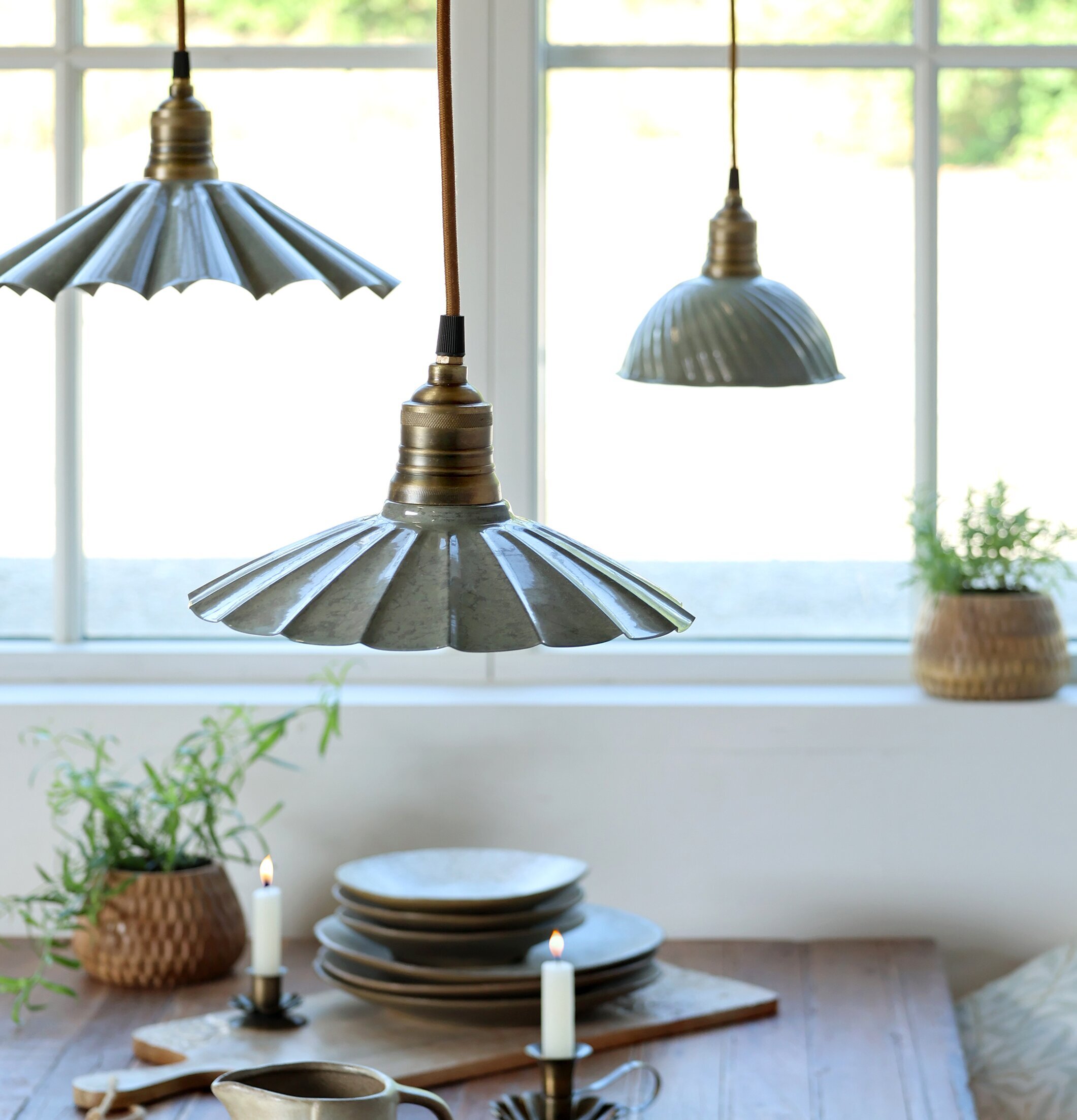 Fönsterlampa Lunel Opal Chic Antique Lampor Taklampor Golvlampor Bordslampor LED-lampor Ledlampor Fönsterlampor Ljusslingor för dekoration