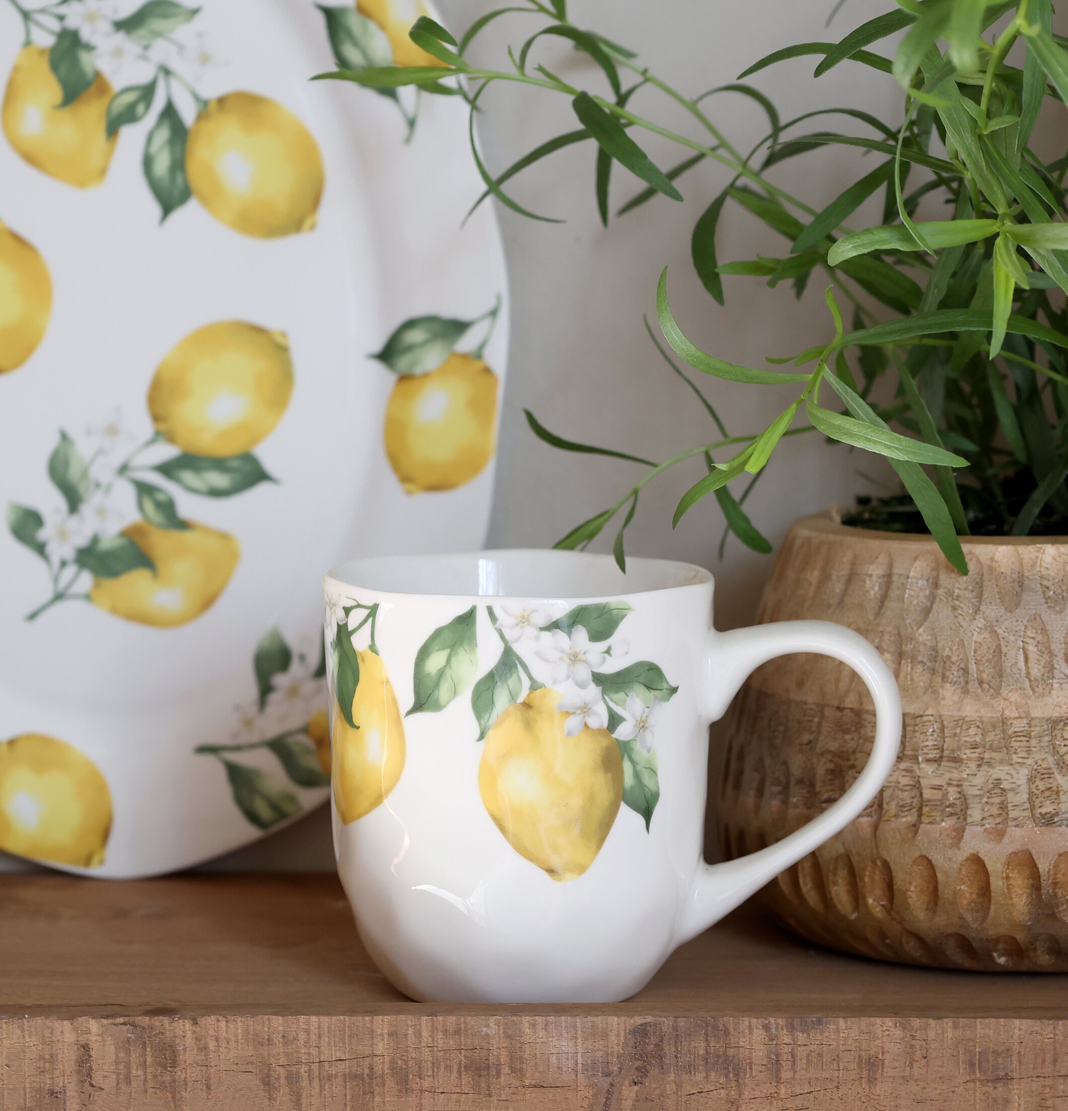 Mugg Maison Lemon Chic Antique Muggar/koppar i porslin, keramik, papper eller biologiskt material organiskt ekologiskt Termomuggar