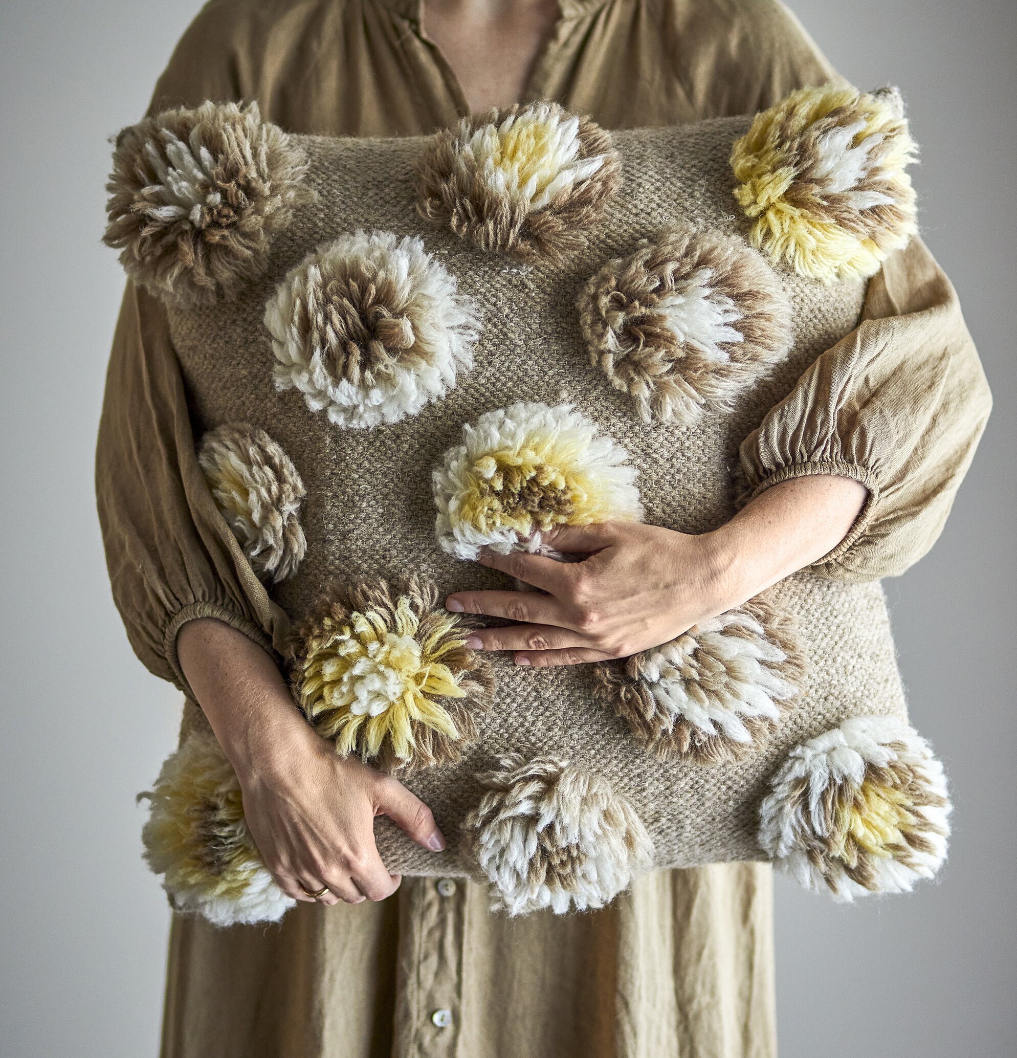 Prydnadskudde Somma Beige Bloomingville Kuddar Innerkuddar Kuddfodral