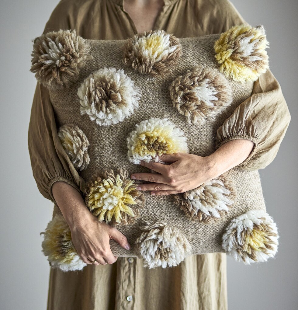 Prydnadskudde Somma Beige Bloomingville Kuddar Innerkuddar Kuddfodral