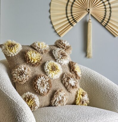 Prydnadskudde Somma Beige Bloomingville Kuddar Innerkuddar Kuddfodral