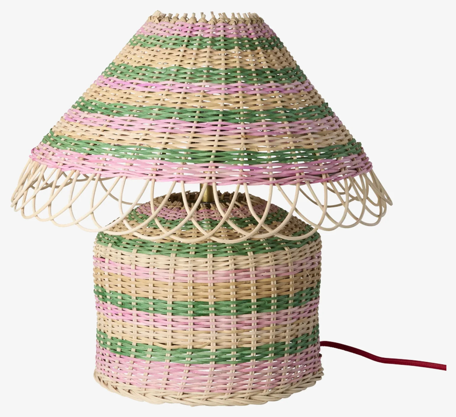 Bordslampa Rotting Rosa/Grön Rice Lampor Taklampor Golvlampor Bordslampor LED-lampor Ledlampor Fönsterlampor Ljusslingor för dekoration