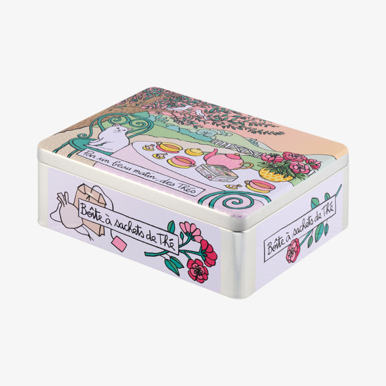 Plåtburk Te Derriére la porte Plåtburkar Metallburkar