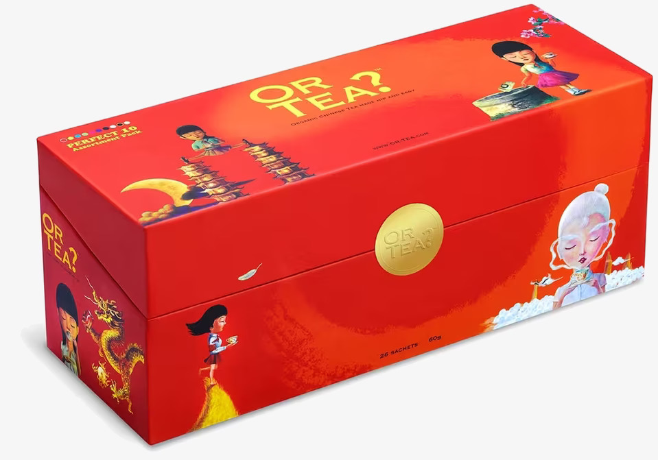 Perfect 10 - Tepåsar från Or Tea i röd och guldfärgad låda