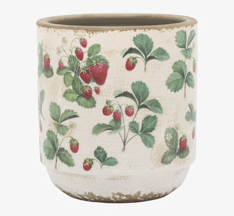 Fraises Kruka Jordgubbar Ø13cm Chic Antique Krukor Örtkrukor Glaskrukor