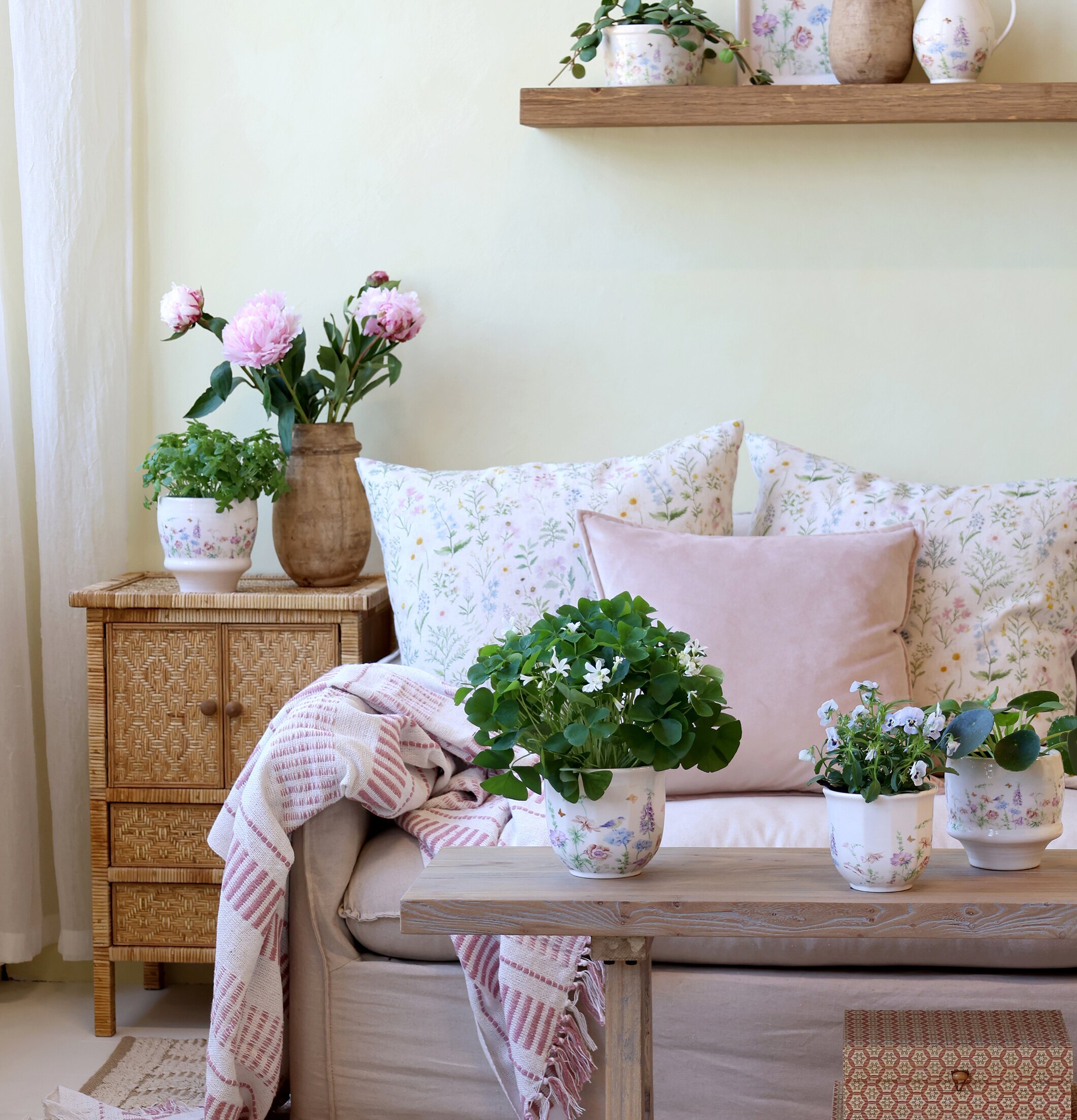 Papillon Kruka Blomster Chic Antique Krukor Örtkrukor Glaskrukor