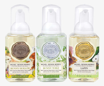 Bild på 3-pack skumtvål med kaninmotiv och pumpflaskor