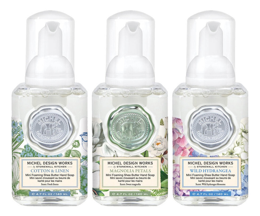 Skumtvål 3-Pack Cotton & Linnen, Magnolia Petals, Wild Hydrangea Michel Design Works Tvålar Handtvålar Duschtvålar