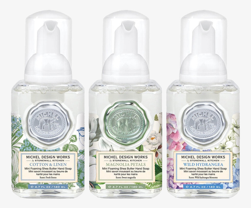 Skumtvål 3-Pack Cotton & Linnen, Magnolia Petals, Wild Hydrangea Michel Design Works Tvålar Handtvålar Duschtvålar