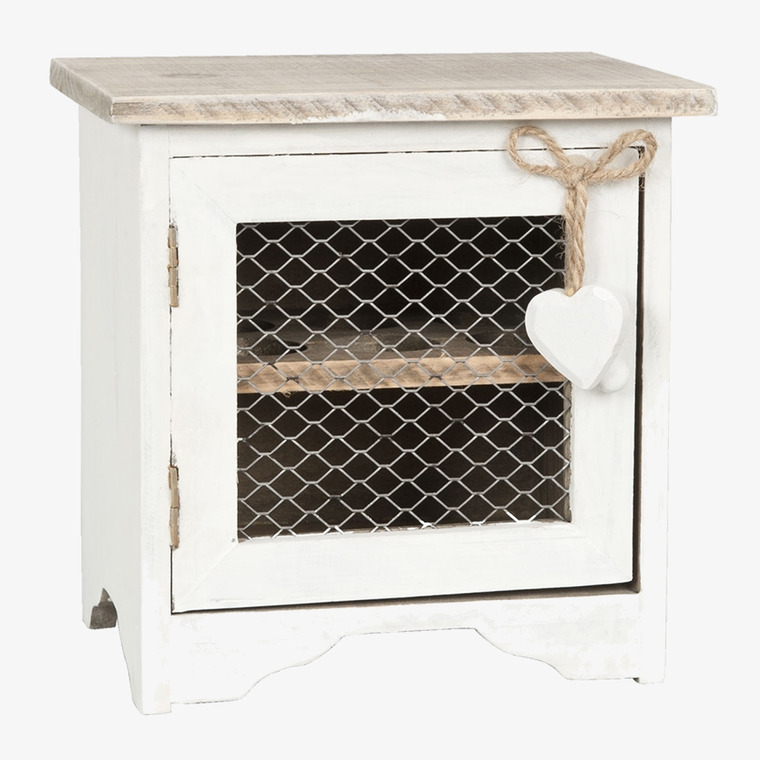 Äggskåp Vit Clayre & Eef Förvaringslådor och korgar Boxar Förvaringsboxar Porslinsboxar Trälådor Smyckesboxar i porslin Förvaringsbrickor