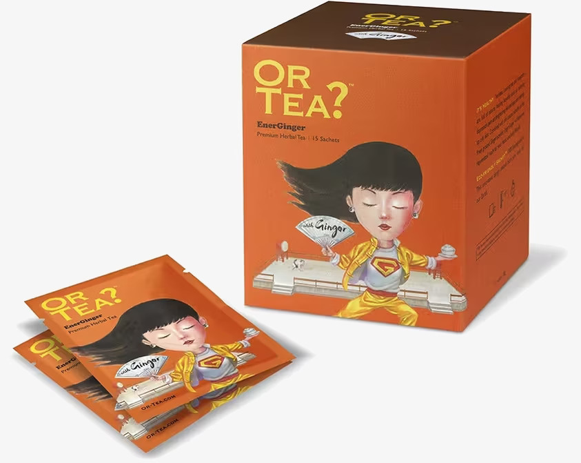 Or Tea EnerGinger Box/15 med apelsinorange förpackning