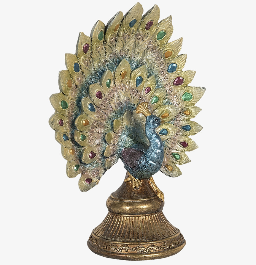 Figurin Påfågel Clayre & Eef Övrig prydnad/dekoration för inredning innemiljö