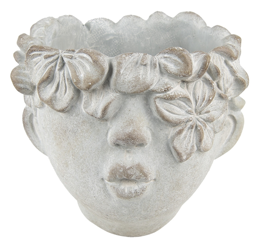 Kruka Flora Blommor Clayre & Eef Krukor Örtkrukor Glaskrukor