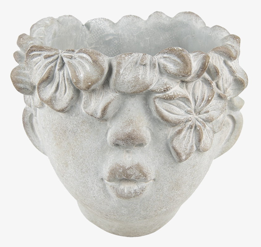 Kruka Flora Blommor Clayre & Eef Krukor Örtkrukor Glaskrukor