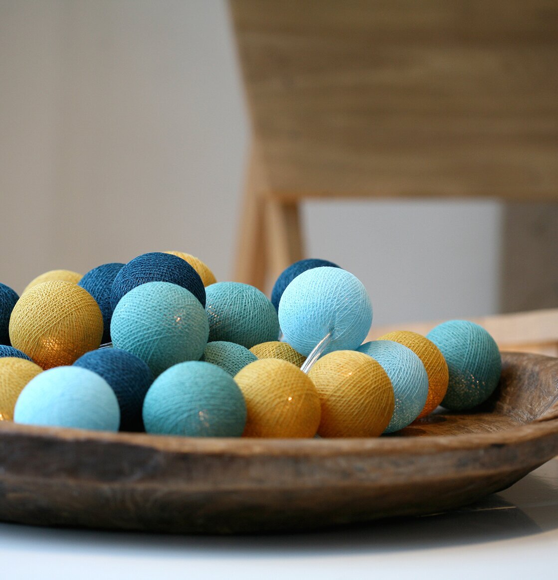 Ljusslinga Andes 35 från Happy Lights i rustik träskål