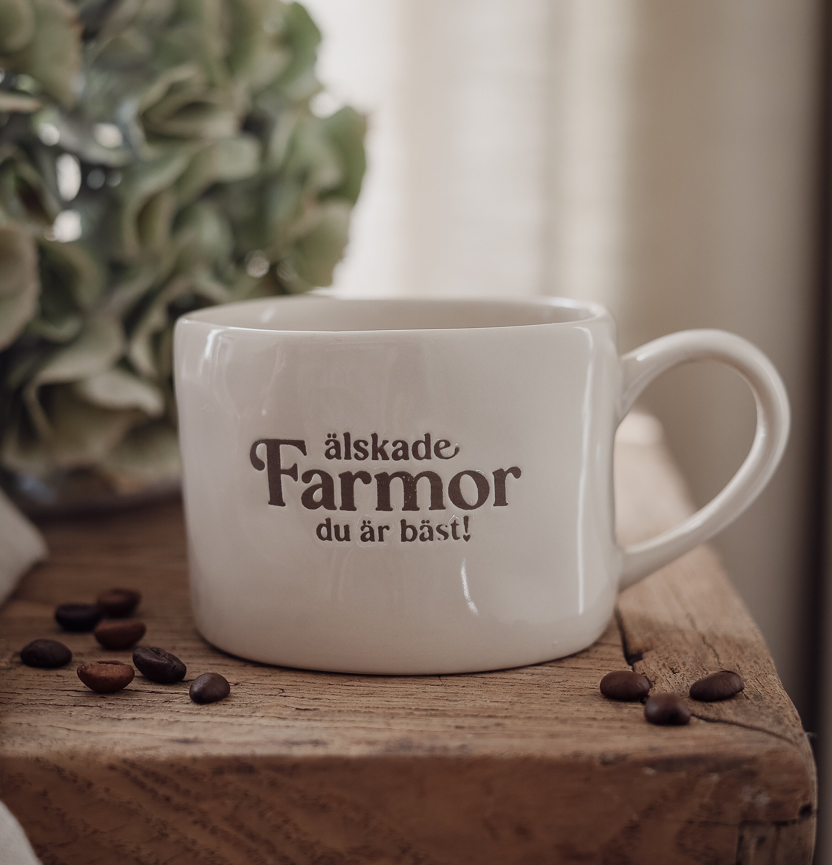 Mugg - Älskade Farmor Majas Cottage Muggar/koppar i porslin, keramik, papper eller biologiskt material organiskt ekologiskt